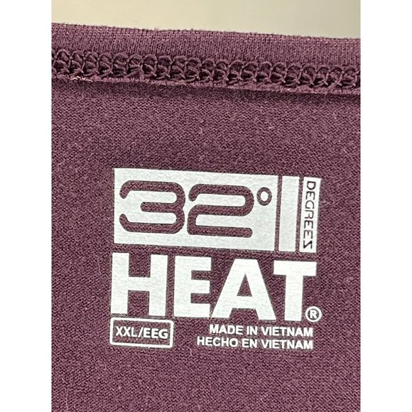 32° Heat top size XXL purple jersey round neck long sleeve four-way stretch - Picture 13 of 15